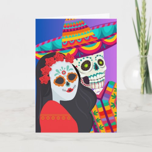 Day of the Dead Greetings for a Couple Card