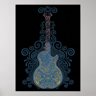 Day of the Dead Guitar Poster