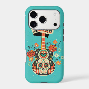 Day of the dead Guitar & sugar skull iPhone 17 Pro Case