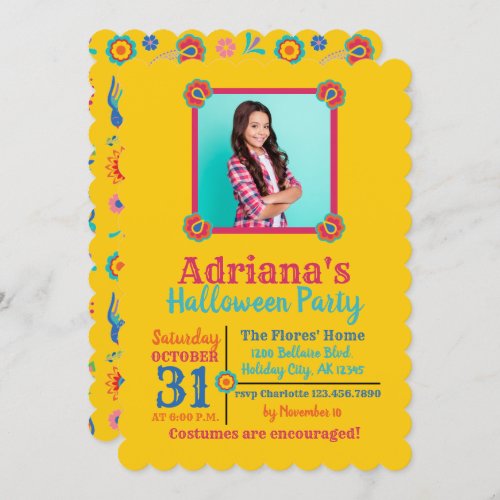 Day of the Dead Halloween Birthday Party Invitation