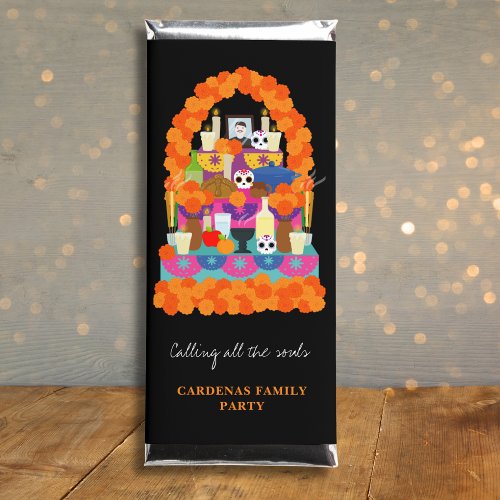 Day of the dead halloween party hershey bar favors