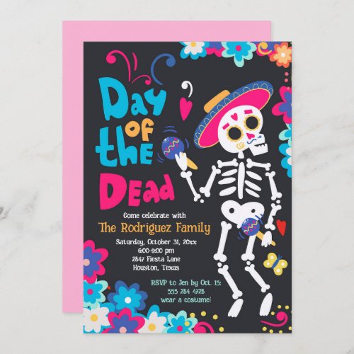 Day of the Dead Halloween Party Invitation