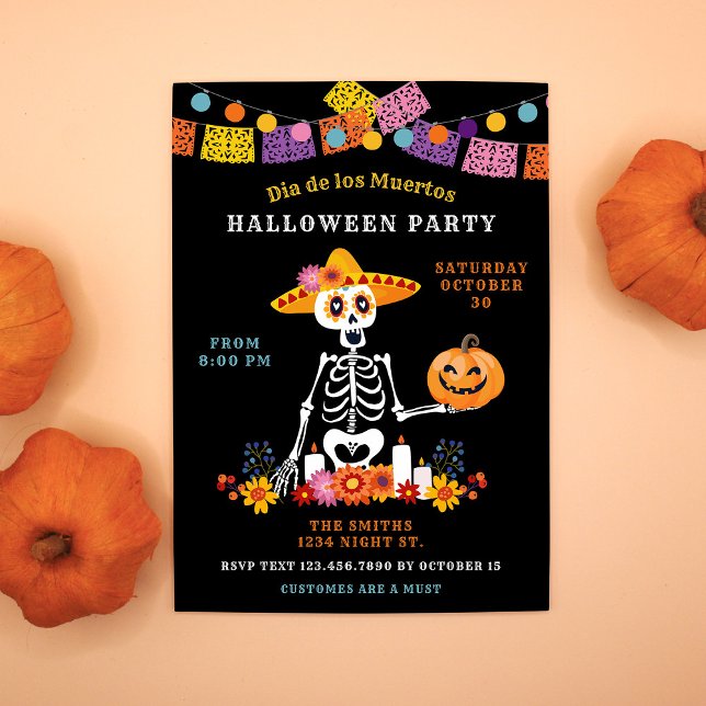 Day of the Dead Halloween Party Invitation (Creator Uploaded)
