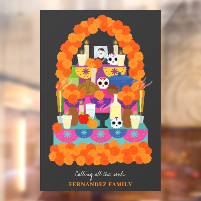 Day of the dead halloween party window cling (Sheet 2)