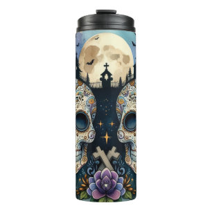 Day of the Dead Halloween Thermal Tumbler