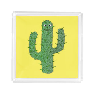 Day of the Dead Happy Cactus Acrylic Tray