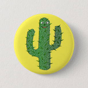 Day of the Dead Happy Cactus Button