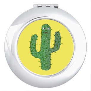 Day of the Dead Happy Cactus Compact Mirror
