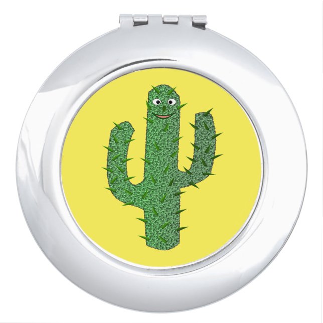 Day of the Dead Happy Cactus Compact Mirror (Front)