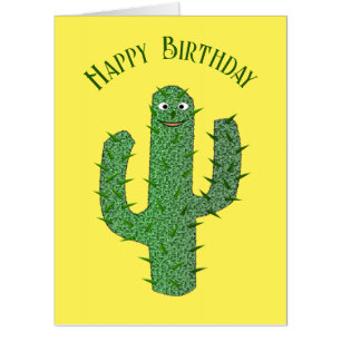 Day of the Dead Happy Cactus Custom Birthday Card