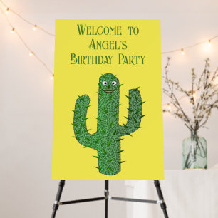 Day of the Dead Happy Cactus Custom Birthday Foam Board