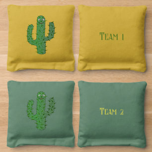 Day of the Dead Happy Cactus Custom Cornhole Bags
