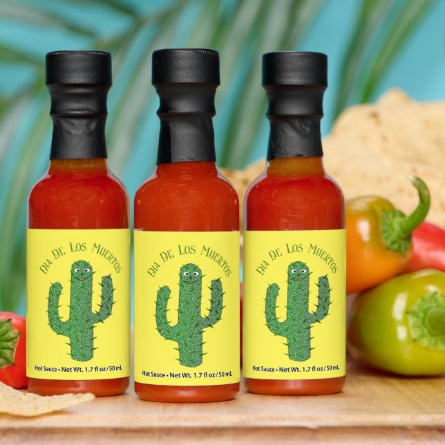 Day of the Dead Happy Cactus Custom Hot Sauces (Multi)
