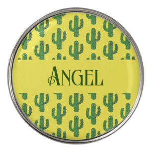 Day of the Dead Happy Cactus Custom Name Golf Ball Marker