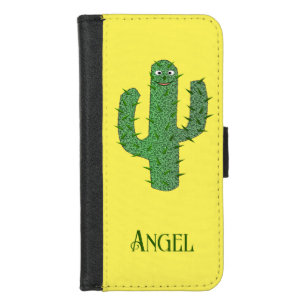 Day of the Dead Happy Cactus Custom Name iPhone 8/7 Wallet Case
