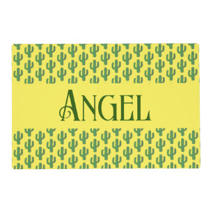Day of the Dead Happy Cactus Custom Name Placemat