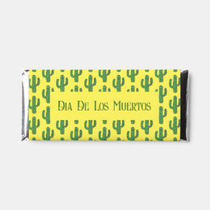 Day of the Dead Happy Cactus Custom Patterned Hershey Bar Favors