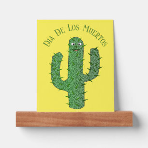 Day of the Dead Happy Cactus Custom Picture Ledge