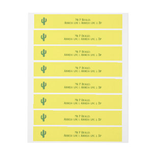 Day of the Dead Happy Cactus Custom Wrap Around Address Label