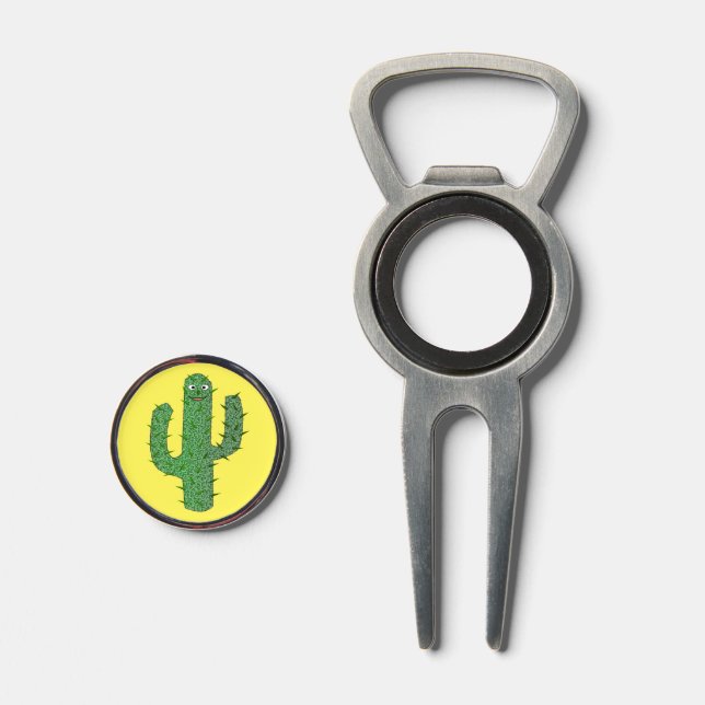 Day of the Dead Happy Cactus Divot Tool (Front (Open))