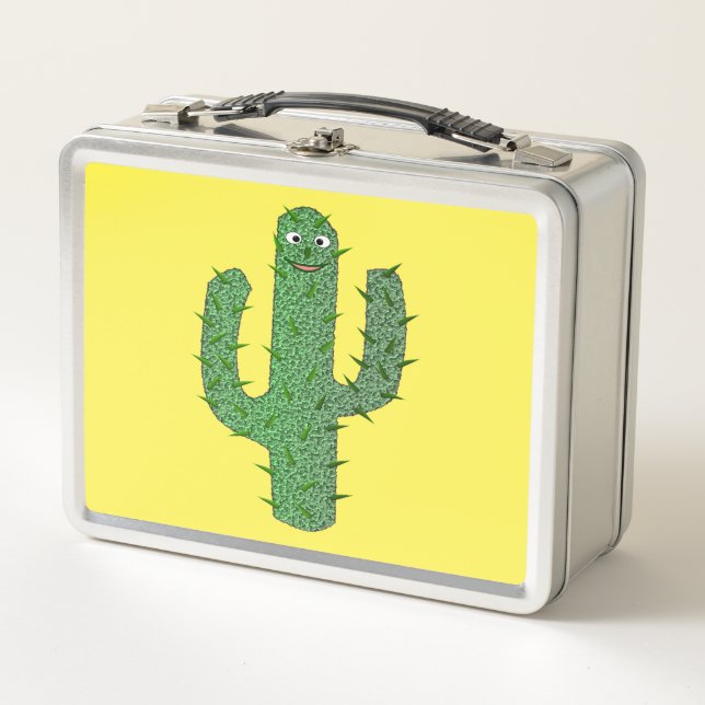 Day of the Dead Happy Cactus Metal Lunch Box (Front)