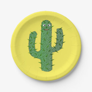Day of the Dead Happy Cactus Paper Plates