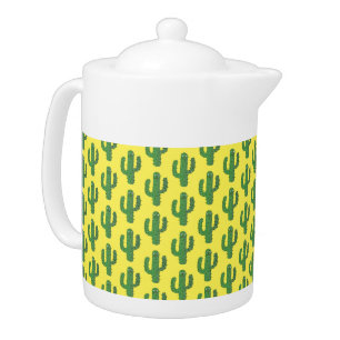 Day of the Dead Happy Cactus Patterned Teapot