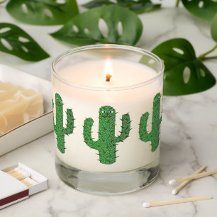 Day of the Dead Happy Cactus Scented Candle