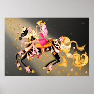 Day of the Dead horse and lady  Poster