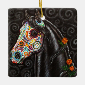 Day of the Dead Horse Art Ornament