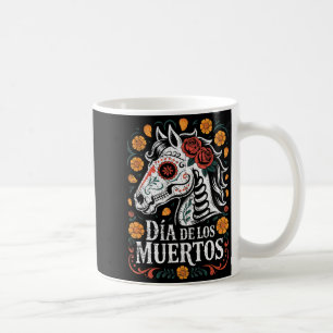 Day Of The Dead Horse Halloween Sugar Skull Costum Coffee Mug