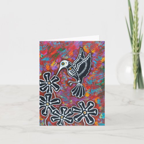 Day of the Dead Hummingbird Card