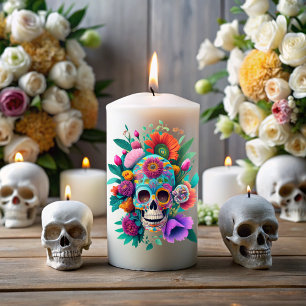 Day of the Dead, In Eternal Memory Pillar Candle