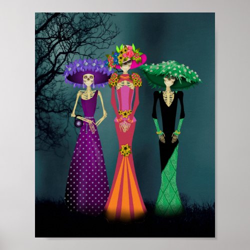 Day of the Dead Ladies Poster