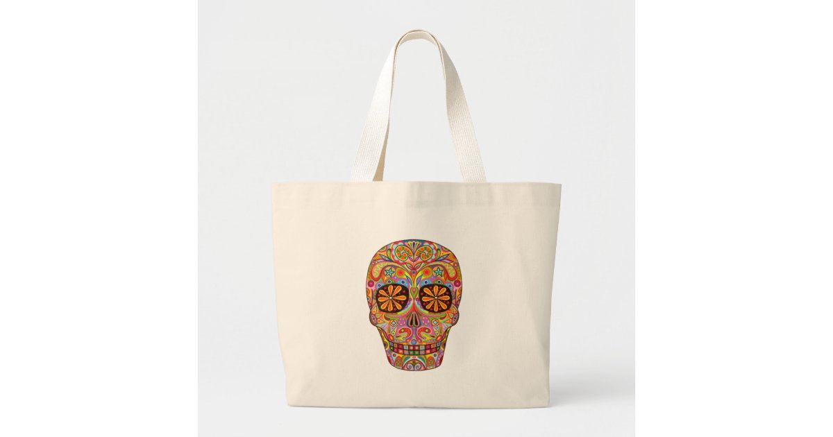 Day of the Dead Large Tote Bag | Zazzle