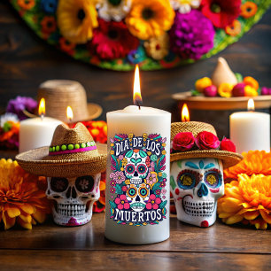 Day of the dead, Light for our loved ones Pillar Candle