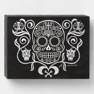 Day of the Dead Los Muertos Wooden Box Sign
