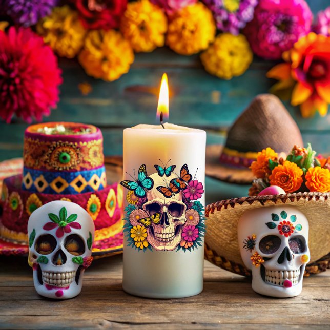 Day of the dead, Love that never goes out Pillar Candle (Creator Uploaded)