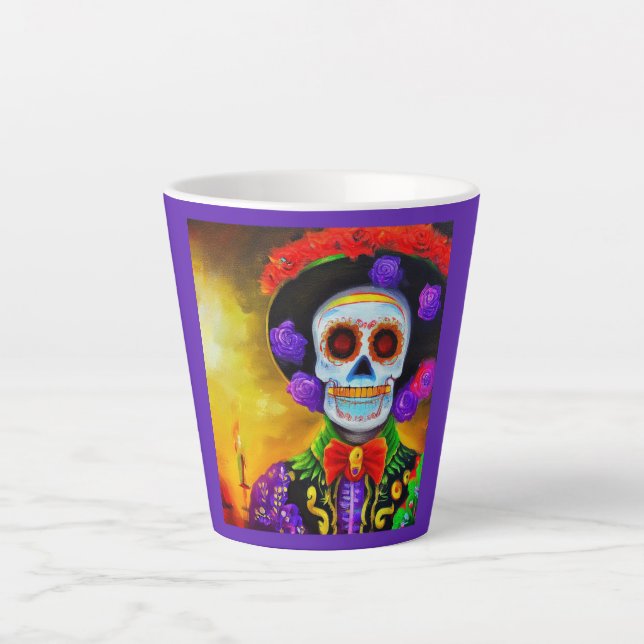 Day of the Dead Man 1 Latte Mug (Front)