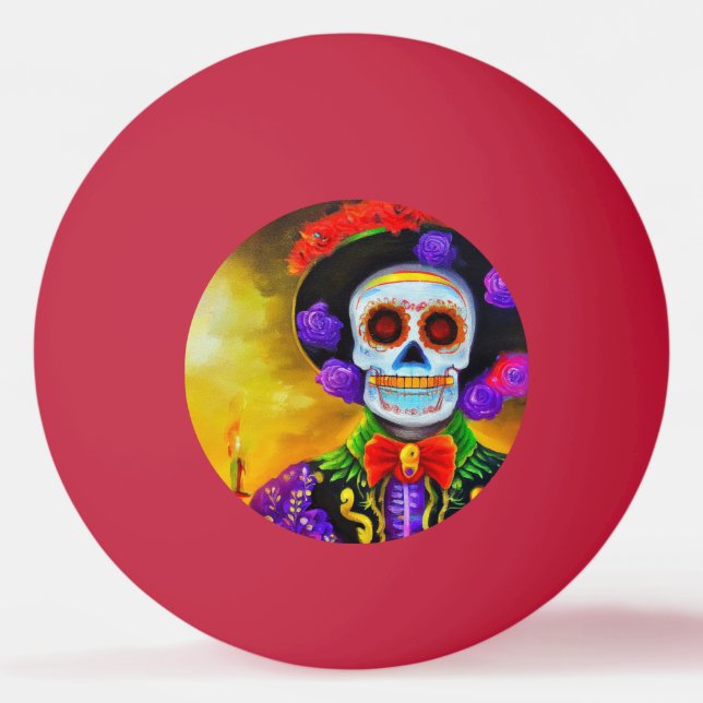 Day of the Dead Man (1) Ping Pong Ball (Front)