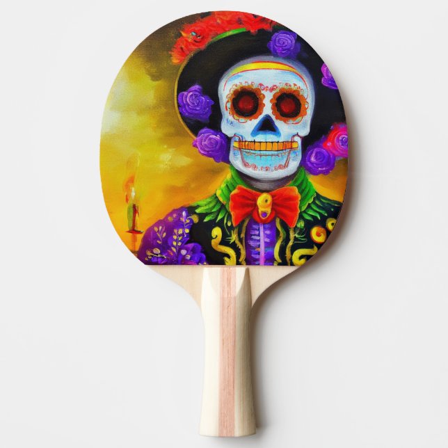 Day of the Dead Man (1) Ping Pong Paddle (Front)