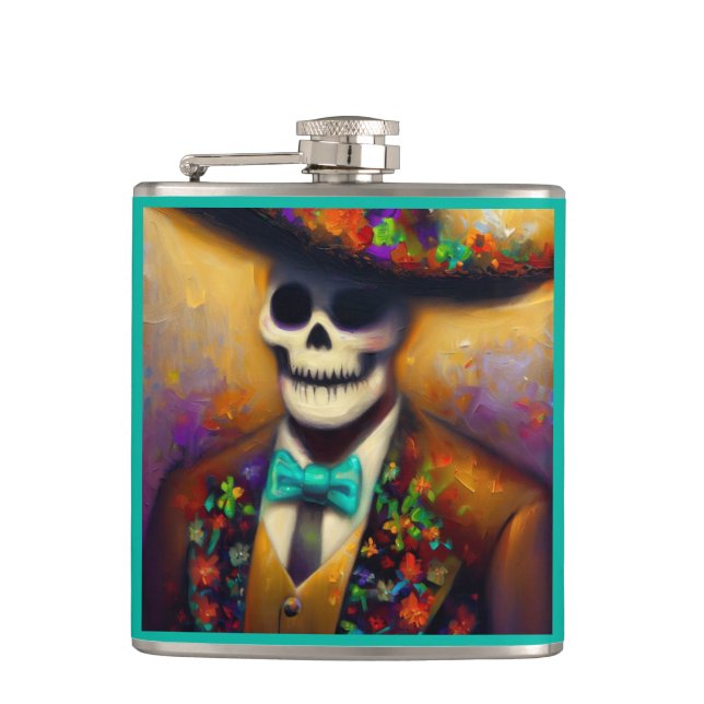 Day of the Dead Man 4 Flask (Front)