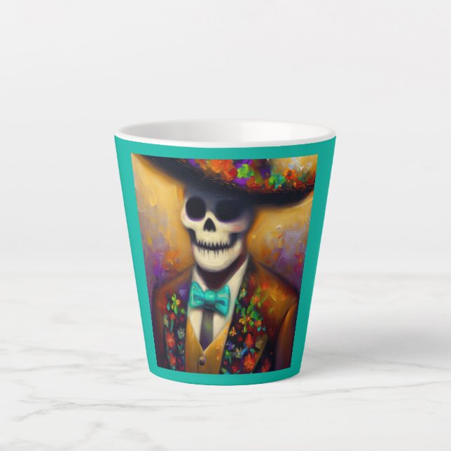Day of the Dead Man 4 Latte Mug (Front)