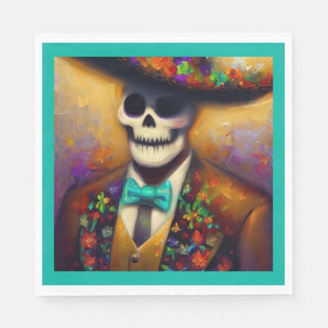 Day of the Dead Man 4 Napkins (Front)