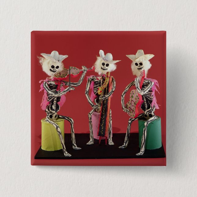 Day of the Dead: Mariachi, from Oaxaca Pinback Button (Front)
