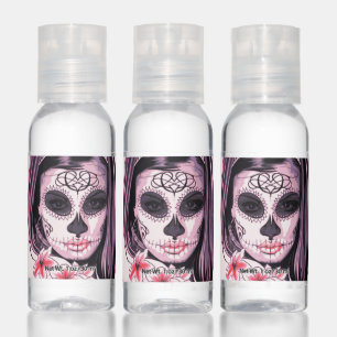 Day of the Dead Mask on a beautiful Girl Hand Sanitizer