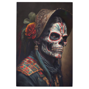 Day of the dead - Men Portrait Oil paint Metal Art