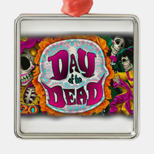 Day of the Dead Metal Ornament