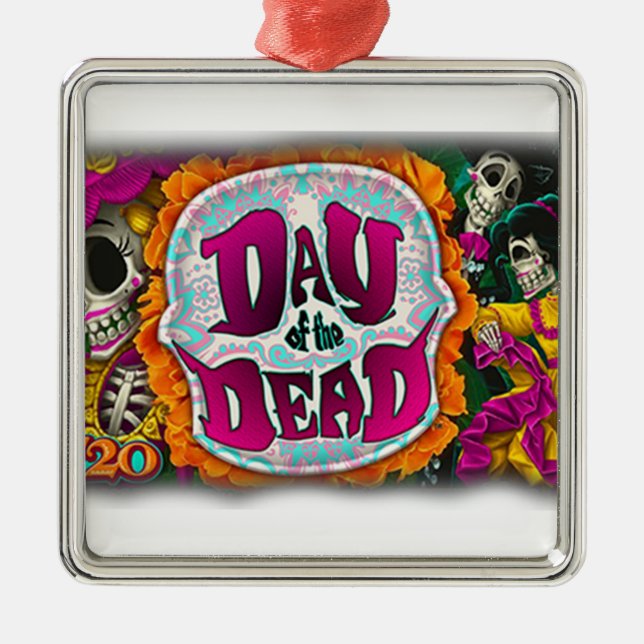 Day of the Dead Metal Ornament (Front)