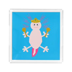 Day of the Dead Mexican Axolotl Acrylic Tray
